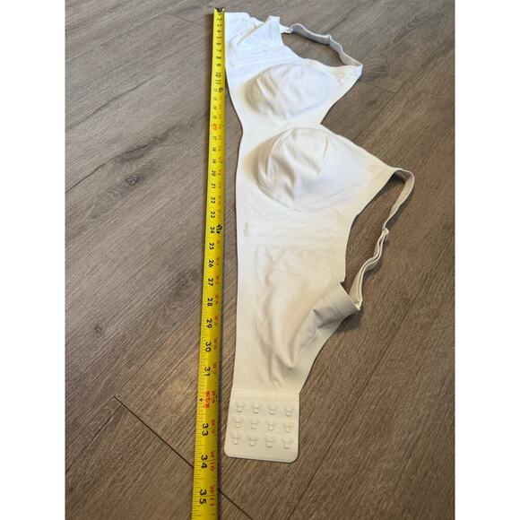 Honeylove V-Neck Bra 40C/D 1X White Wireless Sculpting Support Stretch - Picture 10 of 10